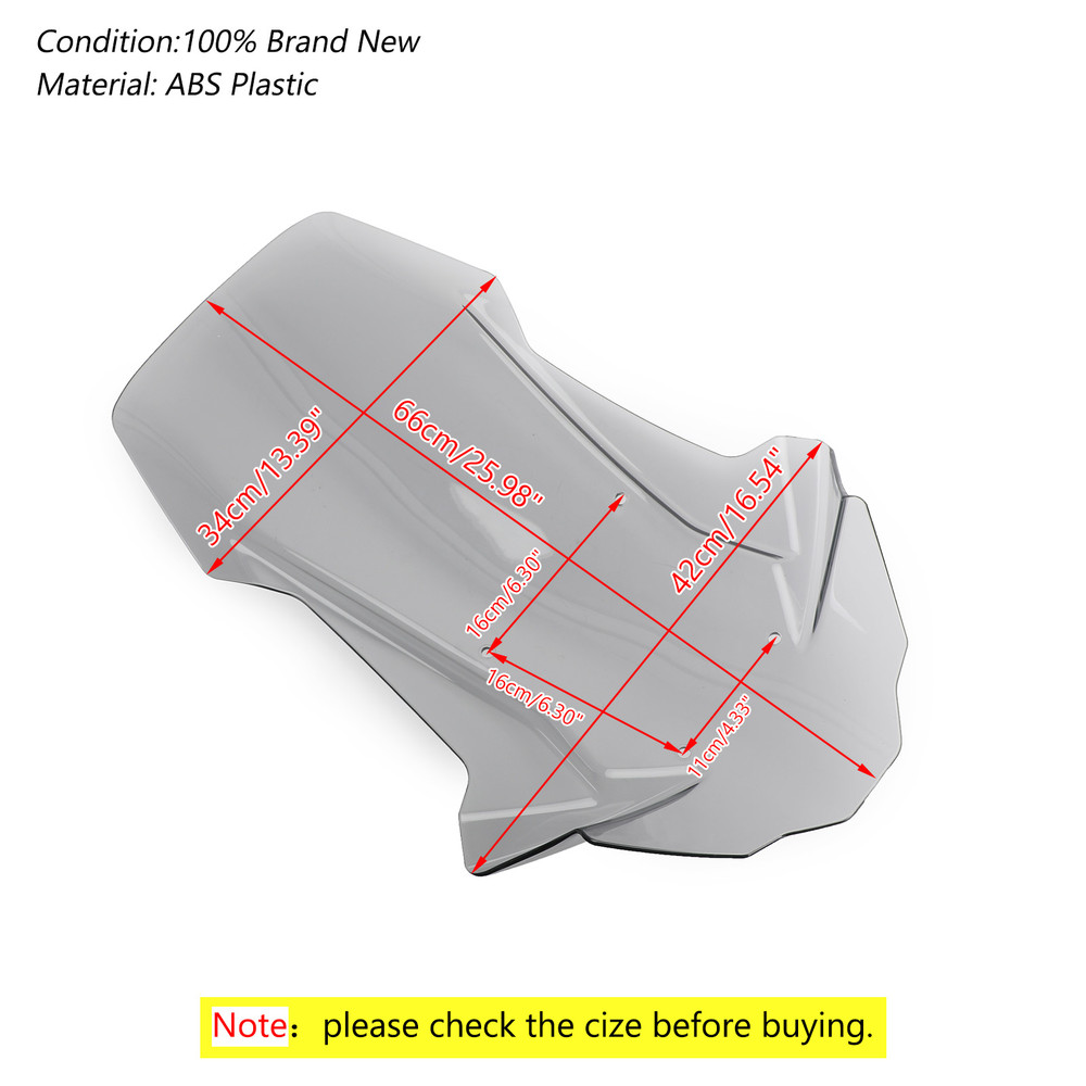 Windshield Windscreen For Honda X-ADV 750 2017-2019 Grey