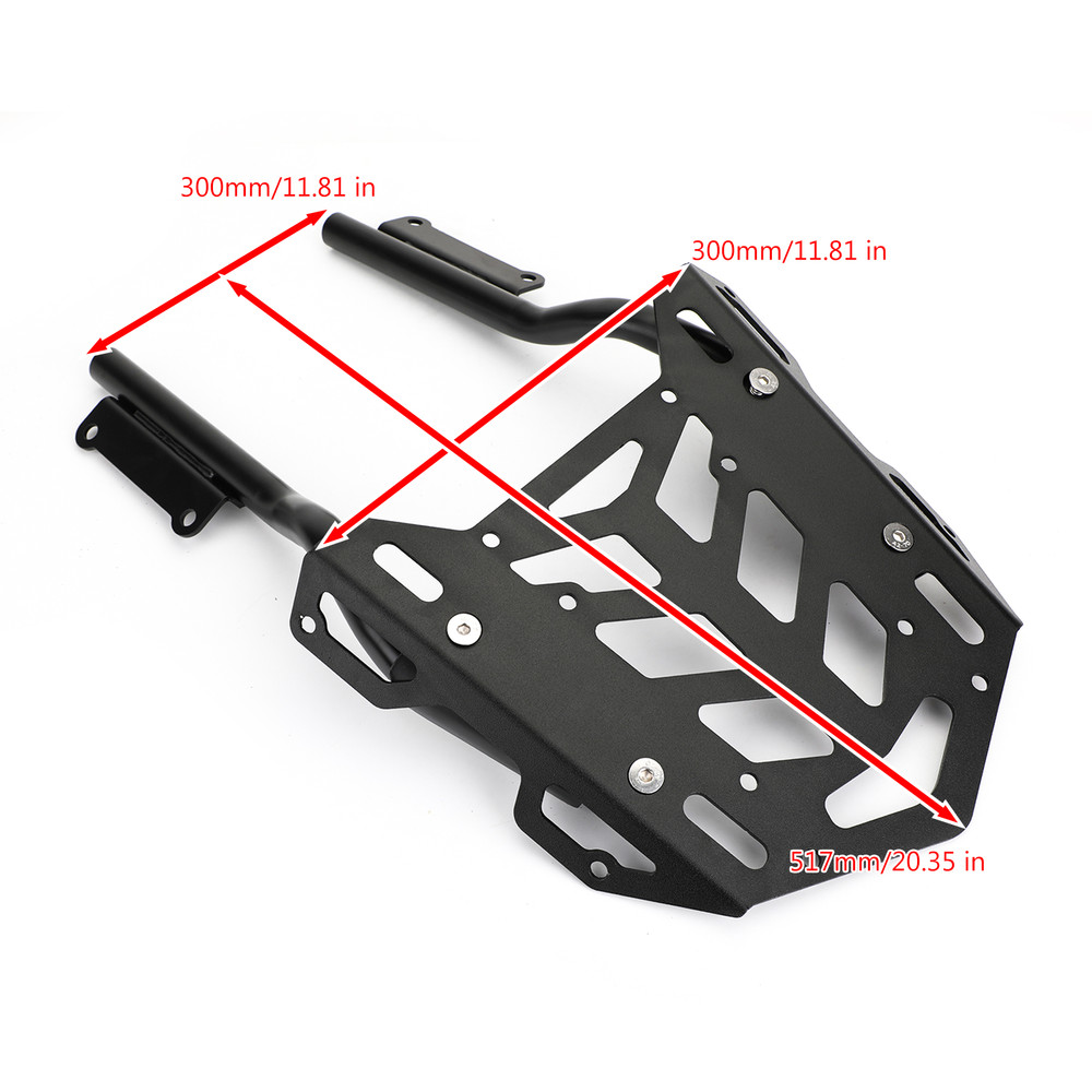 Rear Top Case Carrier Luggage Rack for Honda CBR650R 19-20 Black