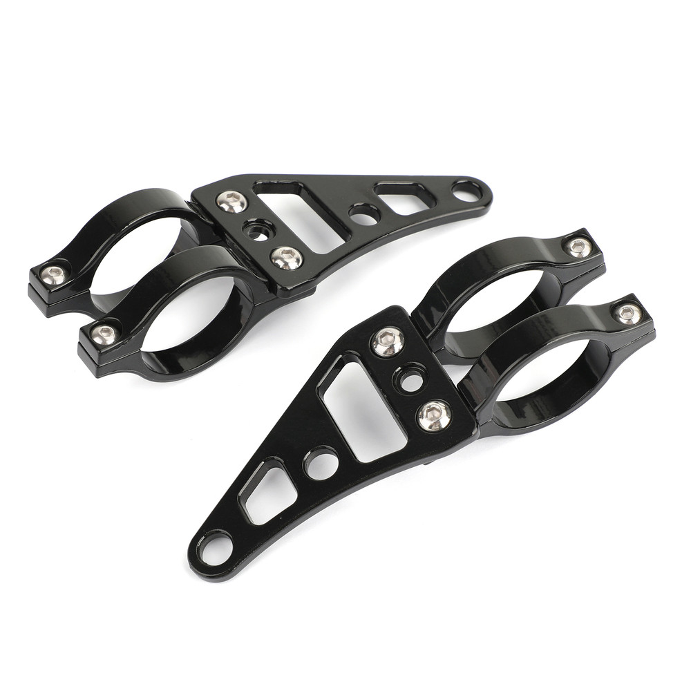 Headlight Mount Bracket Fork Universal For motorcycle with 41mm forks BLK