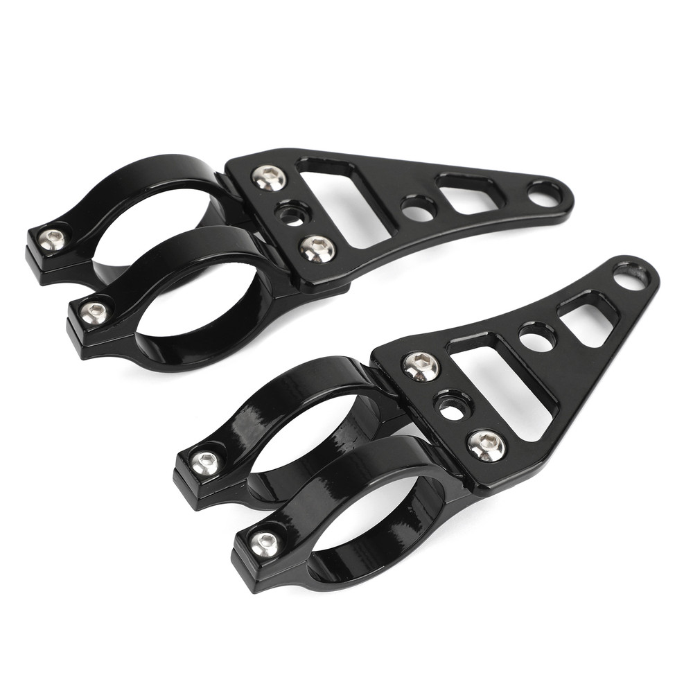Headlight Mount Bracket Fork Universal For motorcycle with 41mm forks BLK