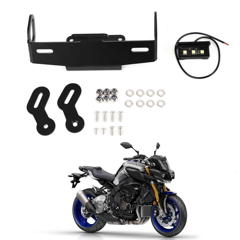 License Plate Bracket For Yamaha FZ09/MT-09 2013-2016 FZ10/MT-10 2016-2021 MT-07 Tracer 2016-2021 BLK