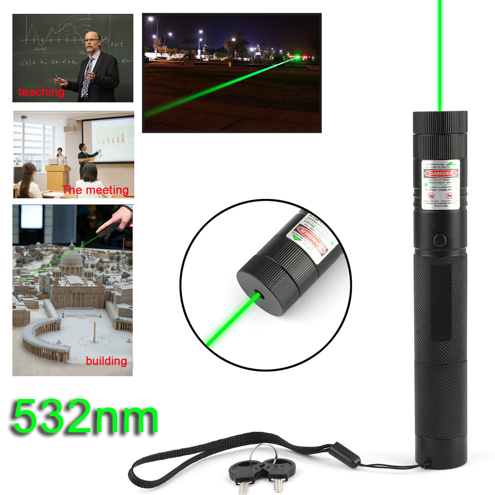 900Miles Green Laser Pointer Pen Visible Beam 18650 Torch Lazer Lamp 532nm