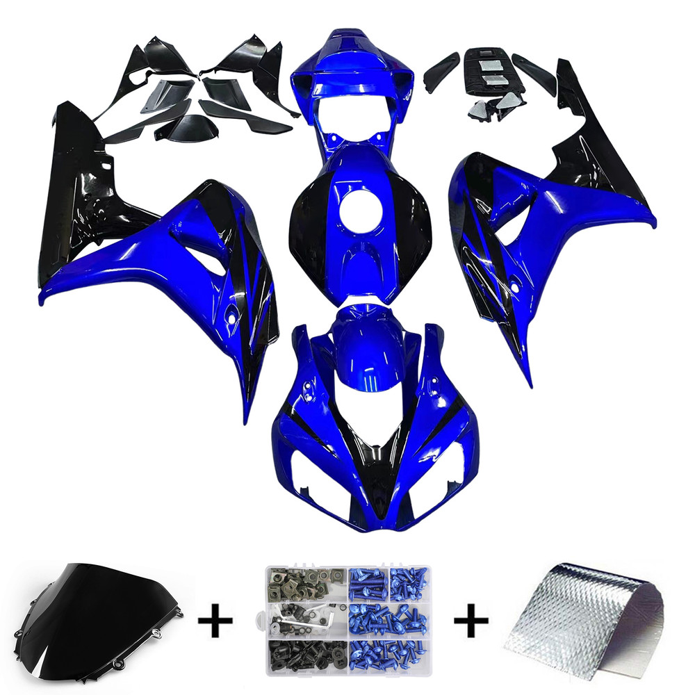2006-2007 Honda CBR1000RR Blue & Black CBR Racing Amotopart Fairings