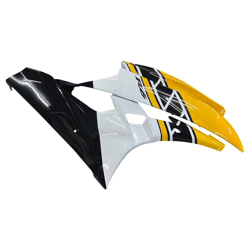 2006-2007 Yamaha YZF R6 Amotopart Fairing Yellow White Injection Plastic Kit Generic