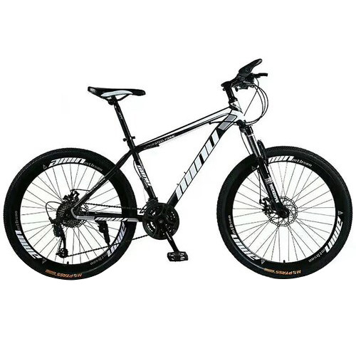 MTB Mountain Bike 26" Wheels 21 Speed Bicycle Disc Black Bicycles+Bike Lock+Air Pump