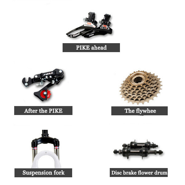 MTB Mountain Bike 26" Wheels 21 Speed Bicycle Disc Black Bicycles+Bike Lock+Air Pump