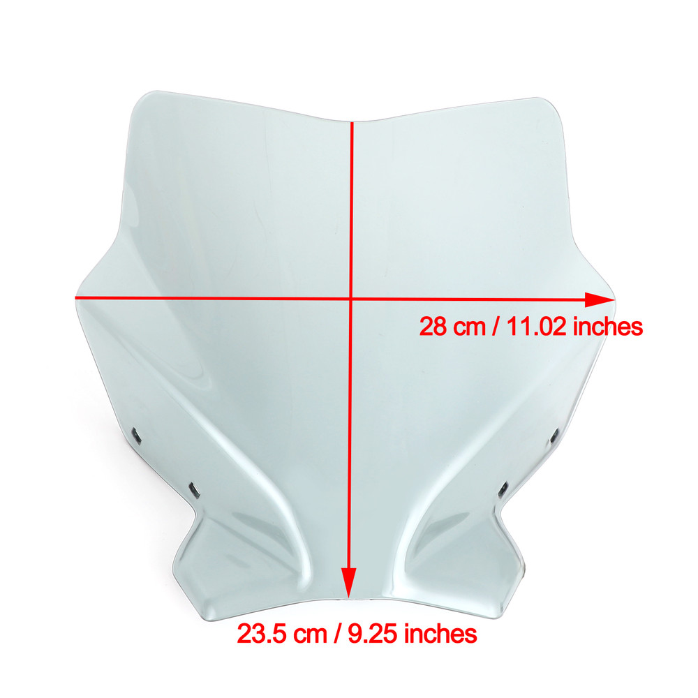 Windshield WindScreen fit for DUCATI Monster 821 1200 1200S 1200R 2014-2020 Gray