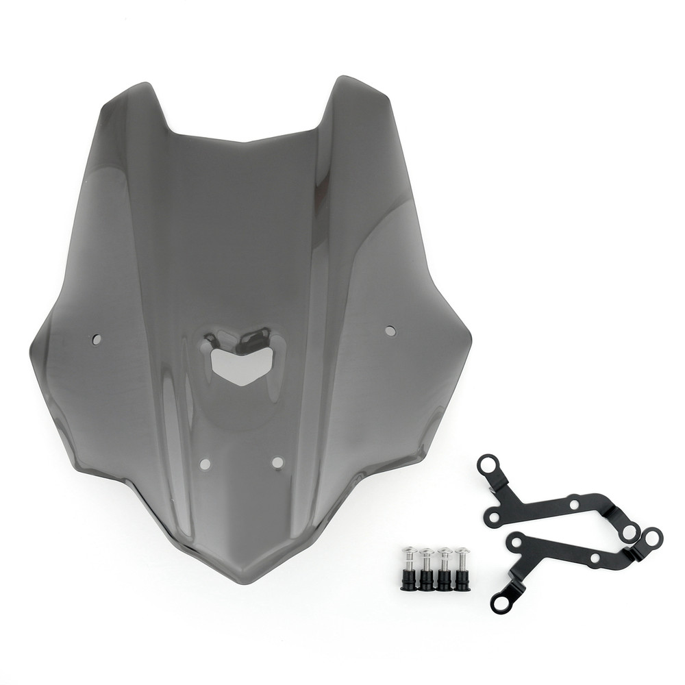 Windshield Windscreen and Mount Bracket Set For Yamaha MT-10 MT10 FZ-10 FZ10 16-18 Smoke