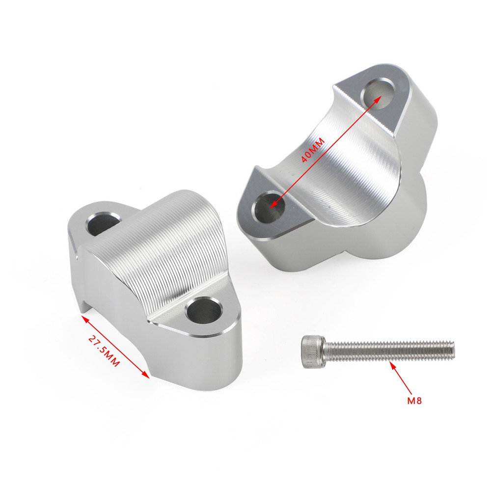 Silver Handlebar Mount Risers Clamp Fit for CFMOTO 800MT 800 MT 2021 2022