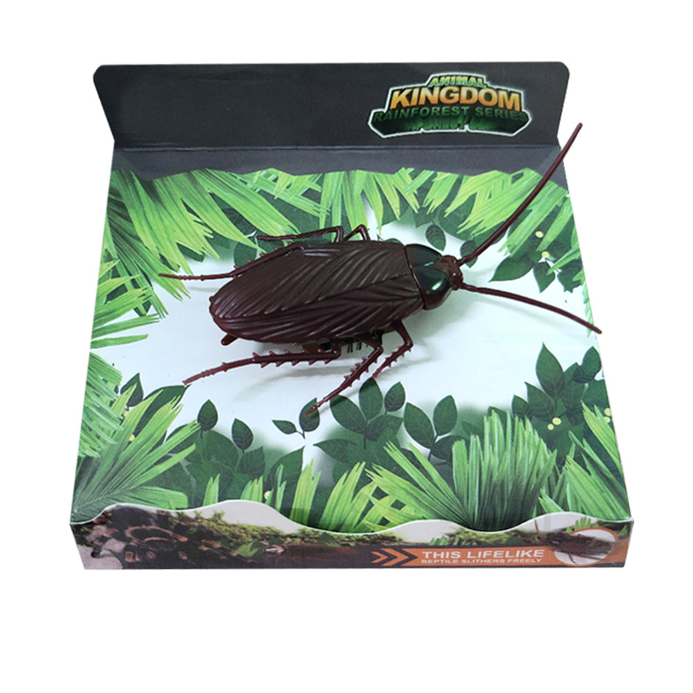 Remote Control Realistic Fake Cockroach Rc Toy Prank Insects Roach Gift For Kids