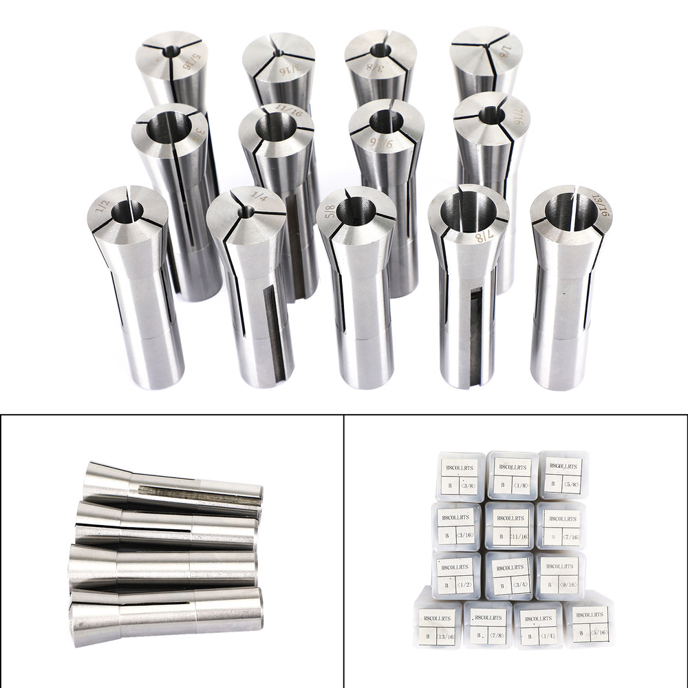 Precision R8 Collet Set 13pc Mill Collets Set¨CCollets For Mill Machine