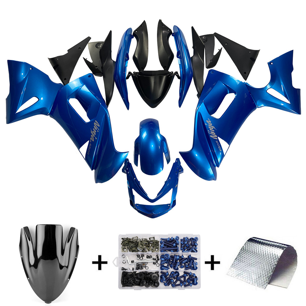 Injection Fairing Kit Bodywork Plastic ABS fit For Kawasaki ER6F/Ninja650 2006-2008 #105