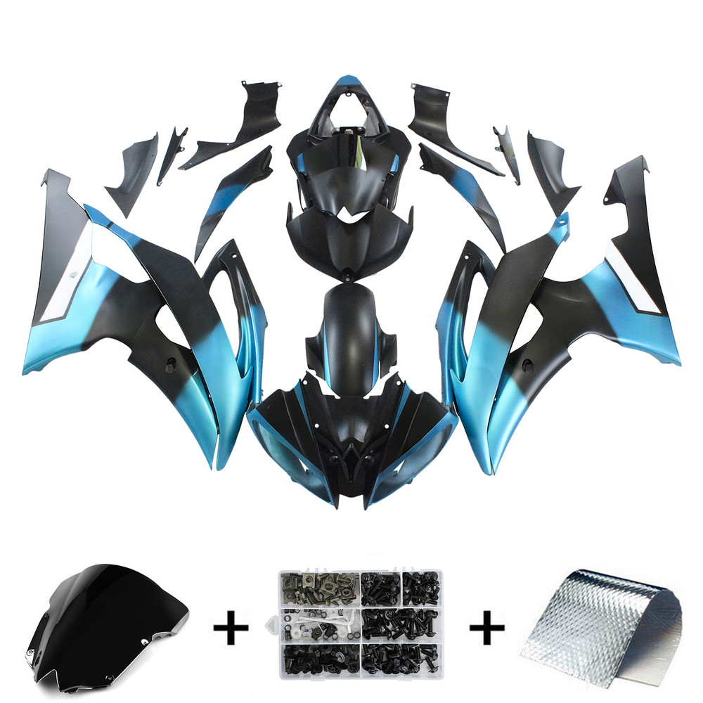 2008-2016 Yamaha YZF 600 R6 Injection Fairing Kit Bodywork Plastic ABS #160 Amotopart Fairing