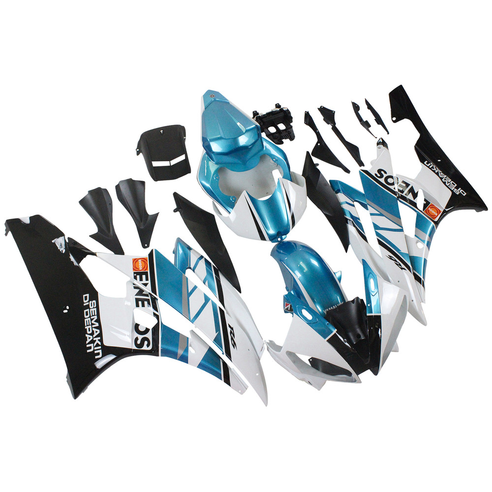2006-2007 Yamaha YZF 600 R6 Amotopart Injection Fairing Kit Bodywork Plastic ABS #139