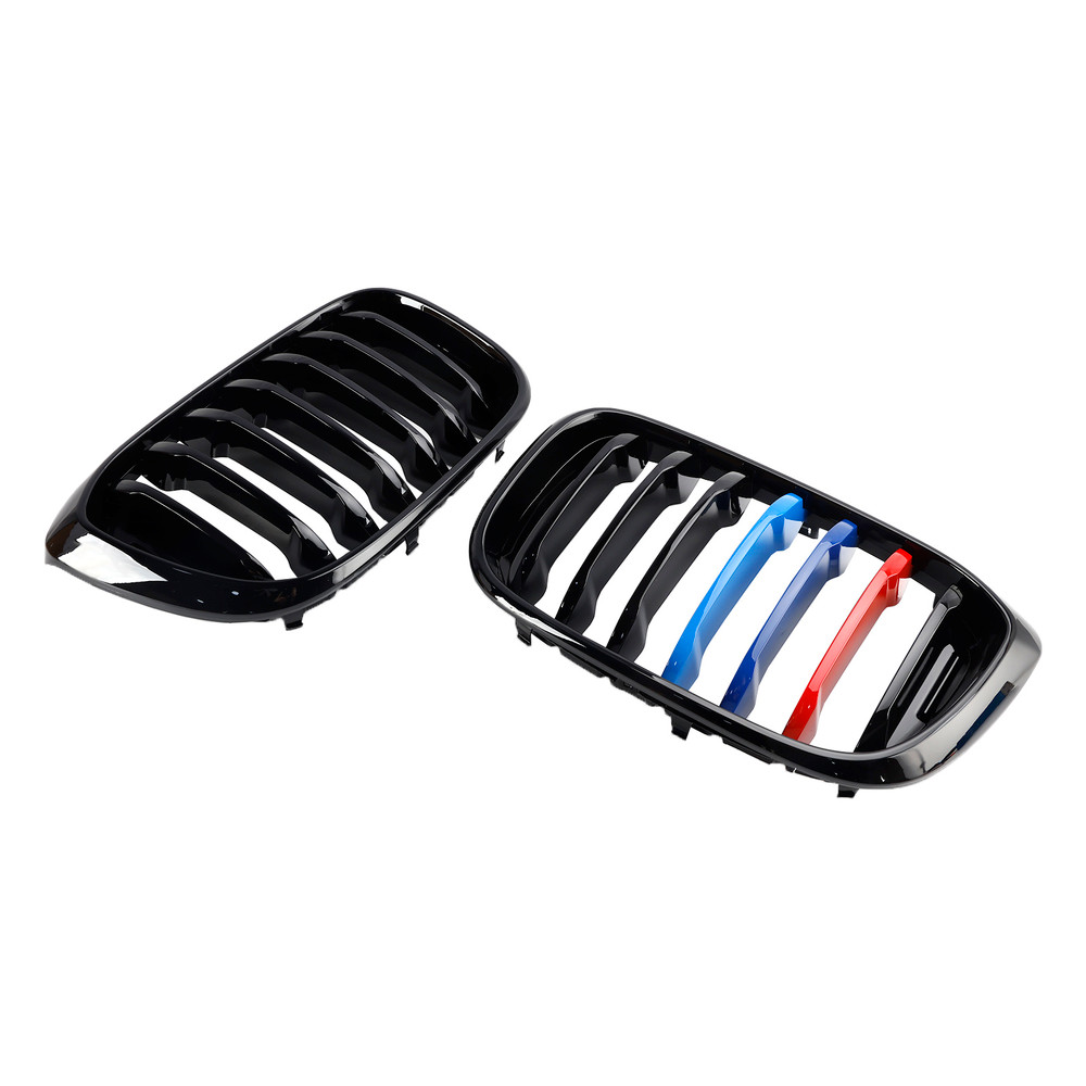 Pair M-Color Kidney Grill Grille 51138469959 fit BMW G01 X3 G02 X4 Gloss Black
