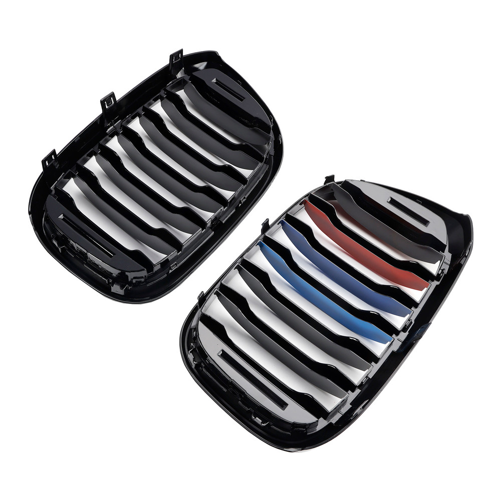 Pair M-Color Kidney Grill Grille 51138469959 fit BMW G01 X3 G02 X4 Gloss Black