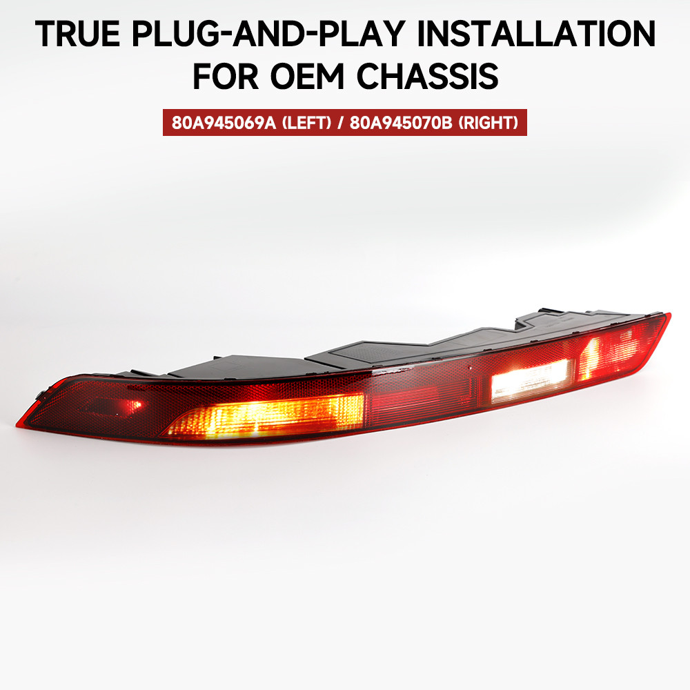 2018-2021 Audi Q5 US Version Left Rear Bumper Lower Tail Light Brake Stop Lamp Generic
