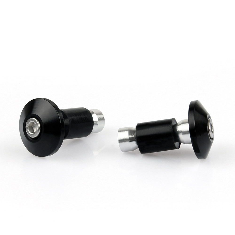 Universal Motorcycle Street Bike 7/8" Handlebar Grips Bar End Plugs Black Generic