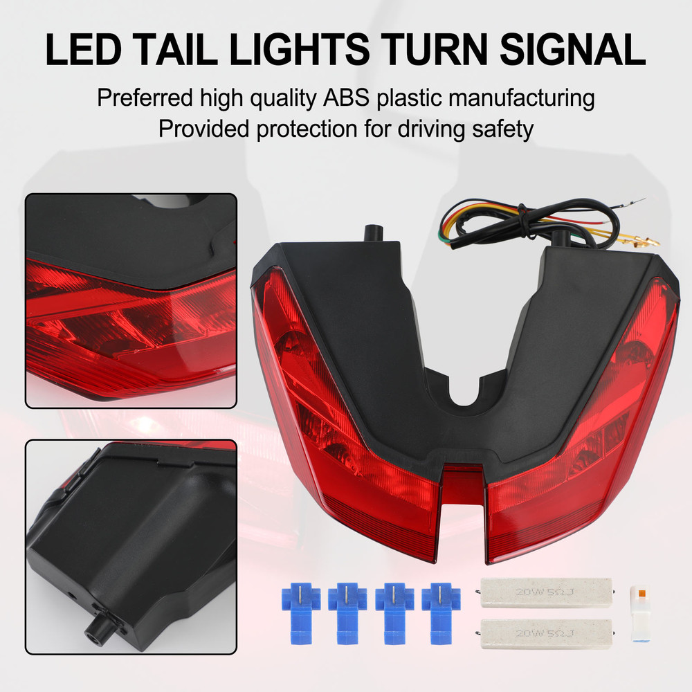 Tail Lights Turn Signal For DUCATI HYPERMOTARD 821 939 950 SP 2012-2021 Red