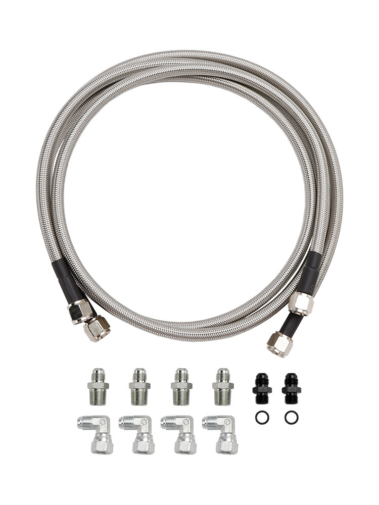 Automatic Transmission Cooler Lines Kit 6-AN Hose Line Kit For GM 4L60E 4L65E