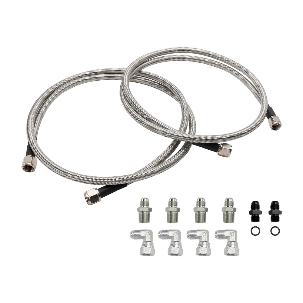 Automatic Transmission Cooler Lines Kit 6-AN Hose Line Kit For GM 4L60E 4L65E