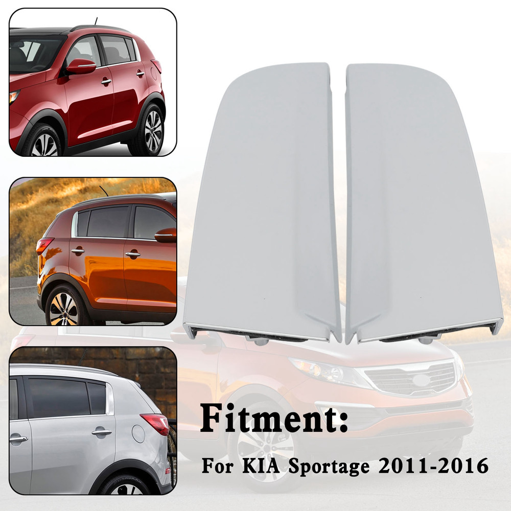 2x Chrome C Pillar Rear Door Cover Exterior Molding Trim For KIA Sportage 11-16