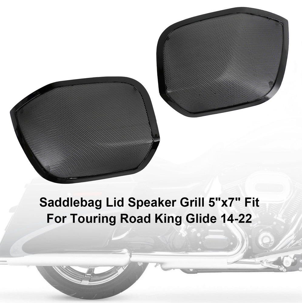 Saddlebag Lid Speaker Grill 5"X7" Fit For Touring Road King Glide 14-22