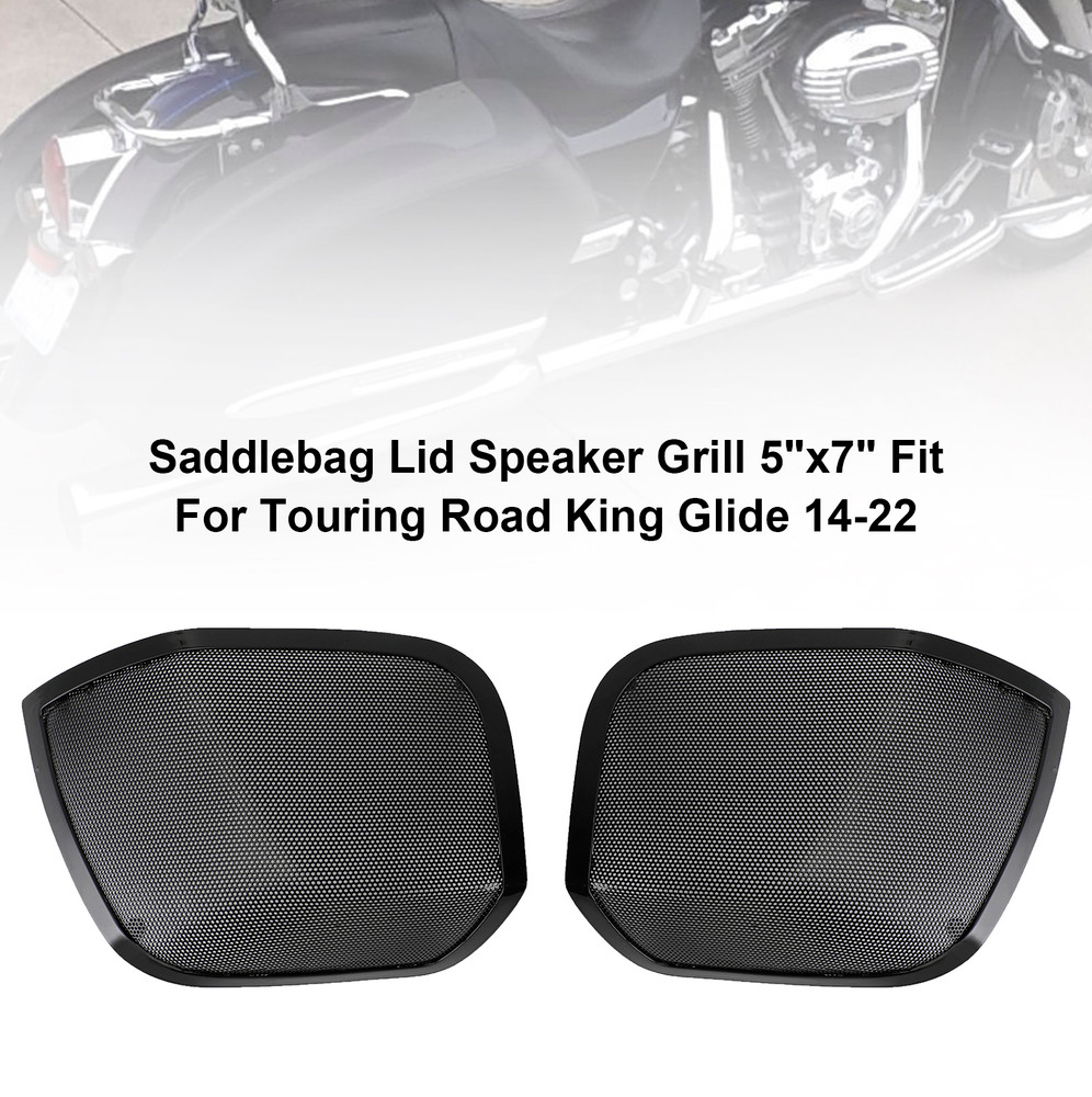 Saddlebag Lid Speaker Grill 5"X7" Fit For Touring Road King Glide 14-22