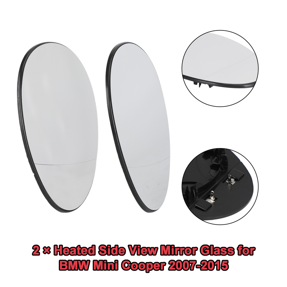 2 ¡Á Heated Side View Mirror Glass for BMW Mini Cooper 2007-2015