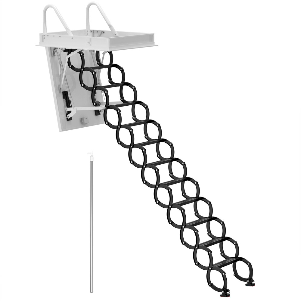 3M 12 Steps Loft Wall Folding Pulldown Attic Ceiling Ladder Stairs Staircase Opening 39.4*27.6" Generic