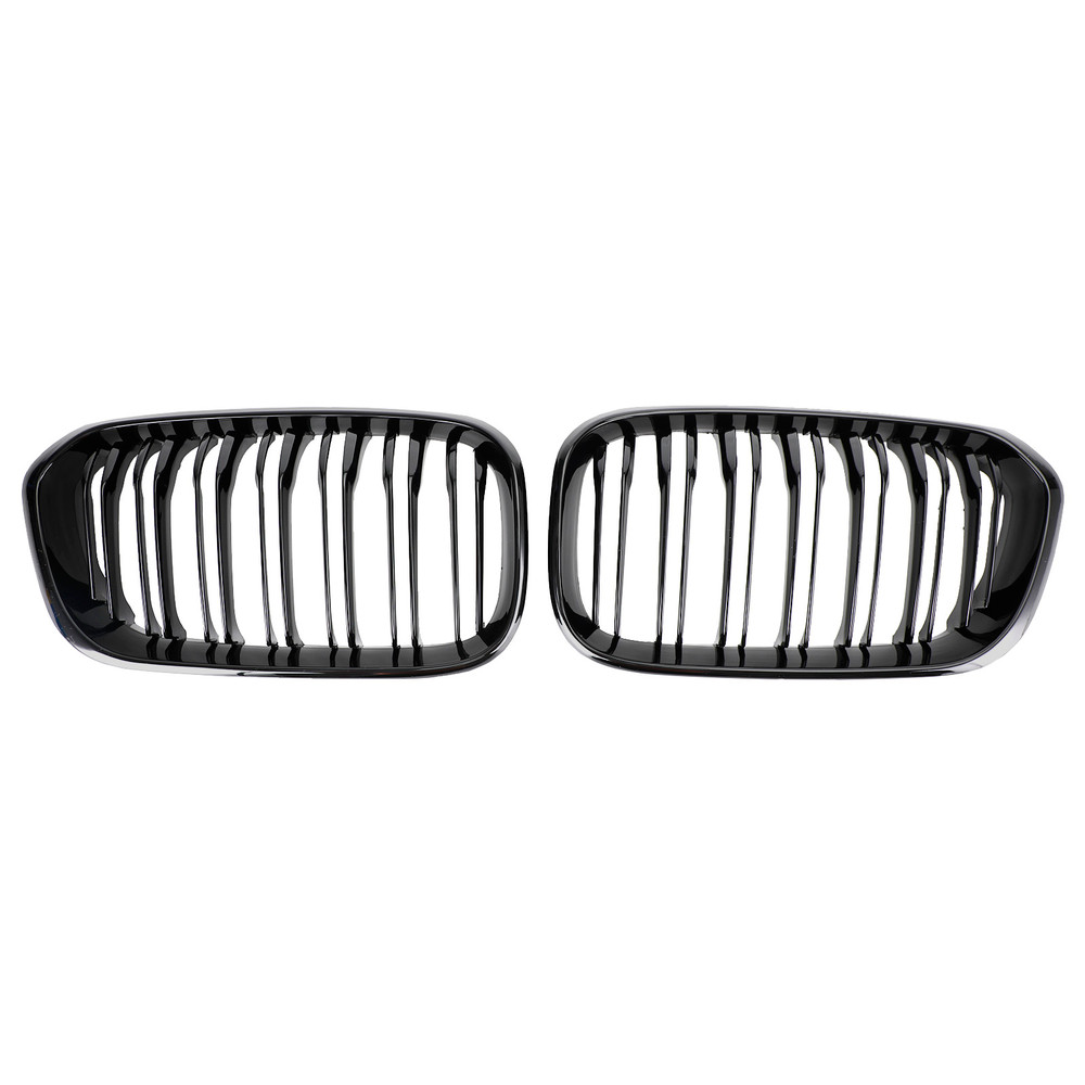 Front Kidney Grill Grille Fit BMW 1 Series F20 F21 2015-2017 Gloss Black Double