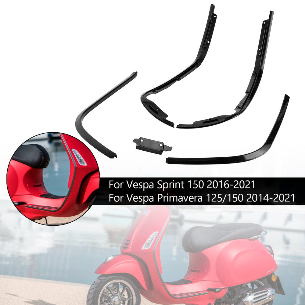Upper Sidebar Lining Trim Strip Side Cover For Sprint 150 Primavera 125 150 Black