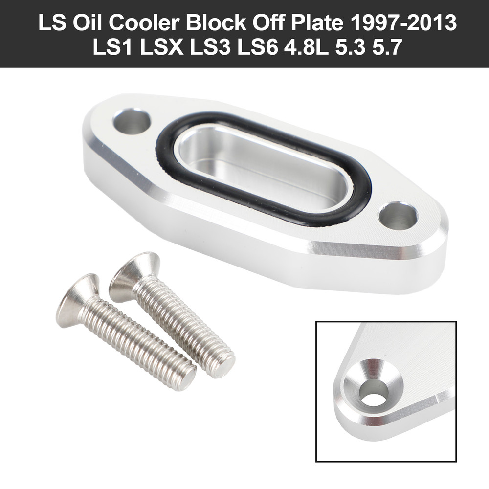 LS Oil Cooler Block Off Plate 1997-2003 LS1 LSX LS3 LS6 4.8L 5.3 5.7