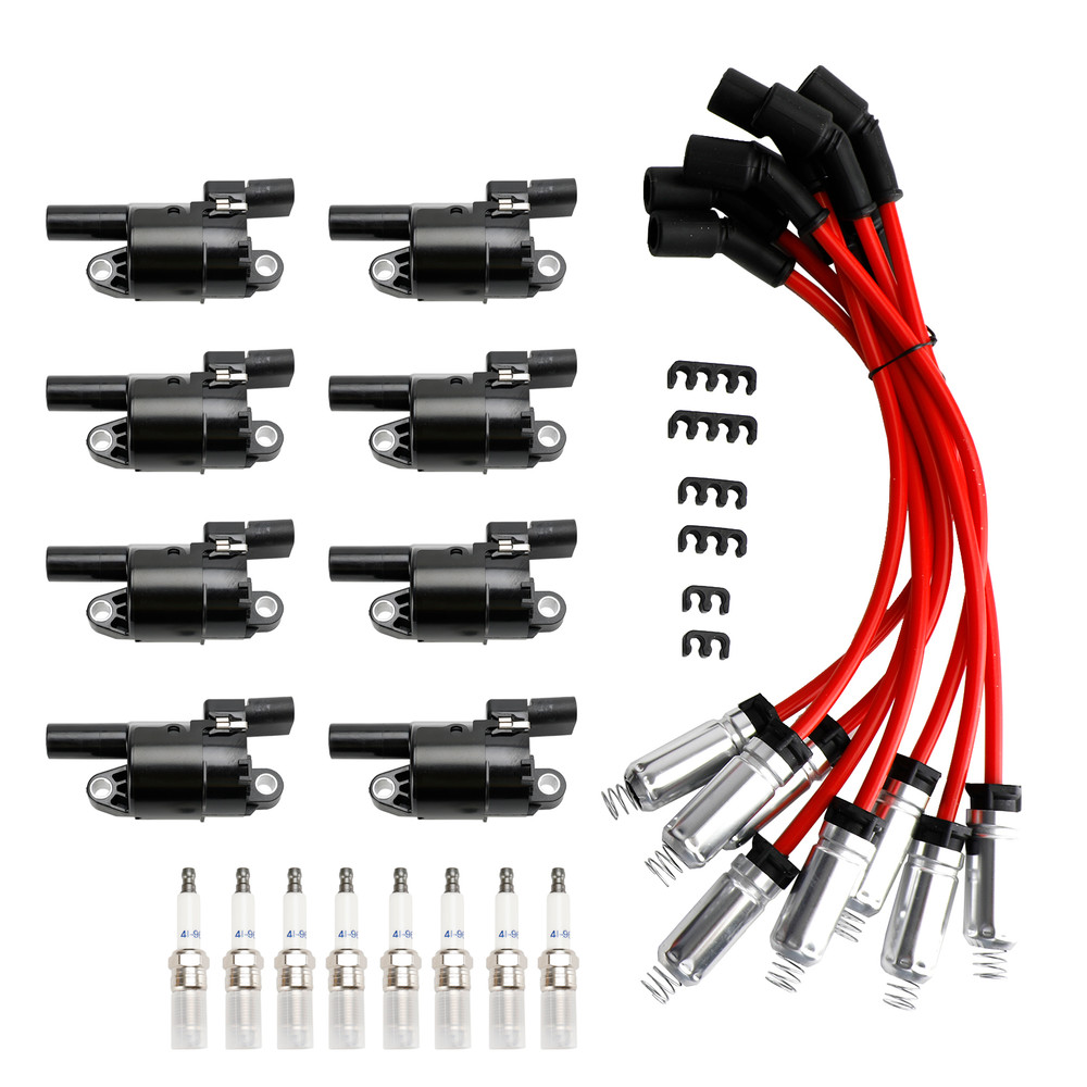 2009 Pontiac G8 V8 6.2L - 8x Ignition Coil+Spark Plug+ Wire UF414 Generic
