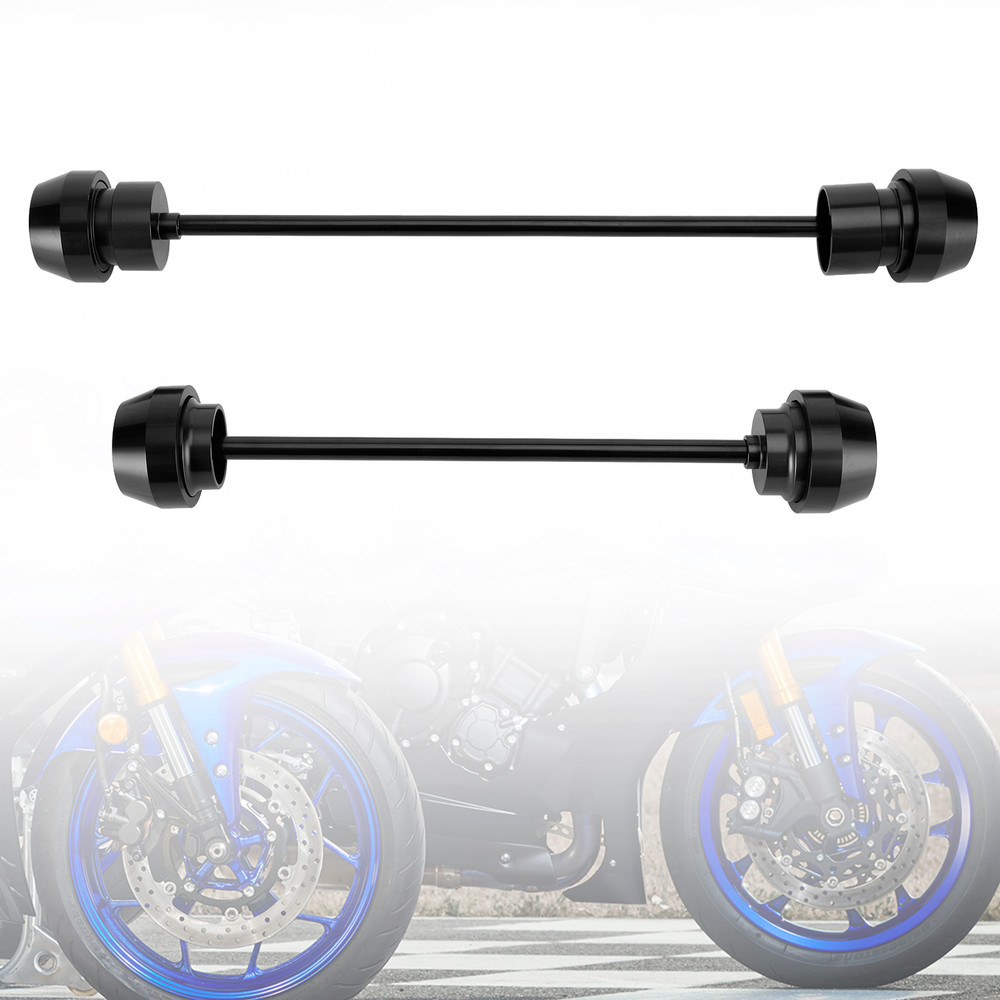 Front Rear Axle Fork Wheel Slider Cnc Black Fits For Yamaha Yzf-R7 Yzf R7 21-23