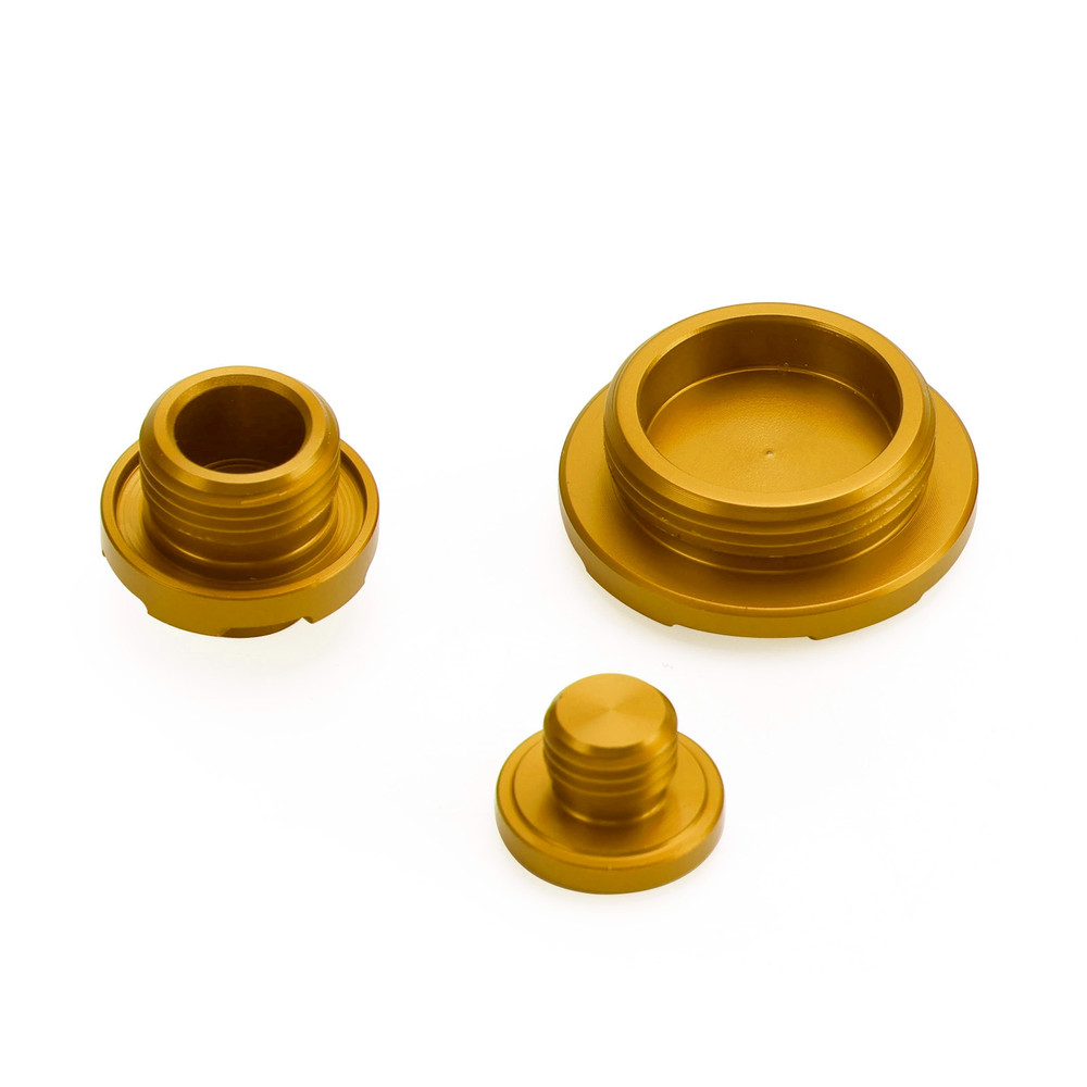 Gold Billet Engine Plug Kit For Kawasaki KX250 KX250F KX450 KX450F 2009-2020