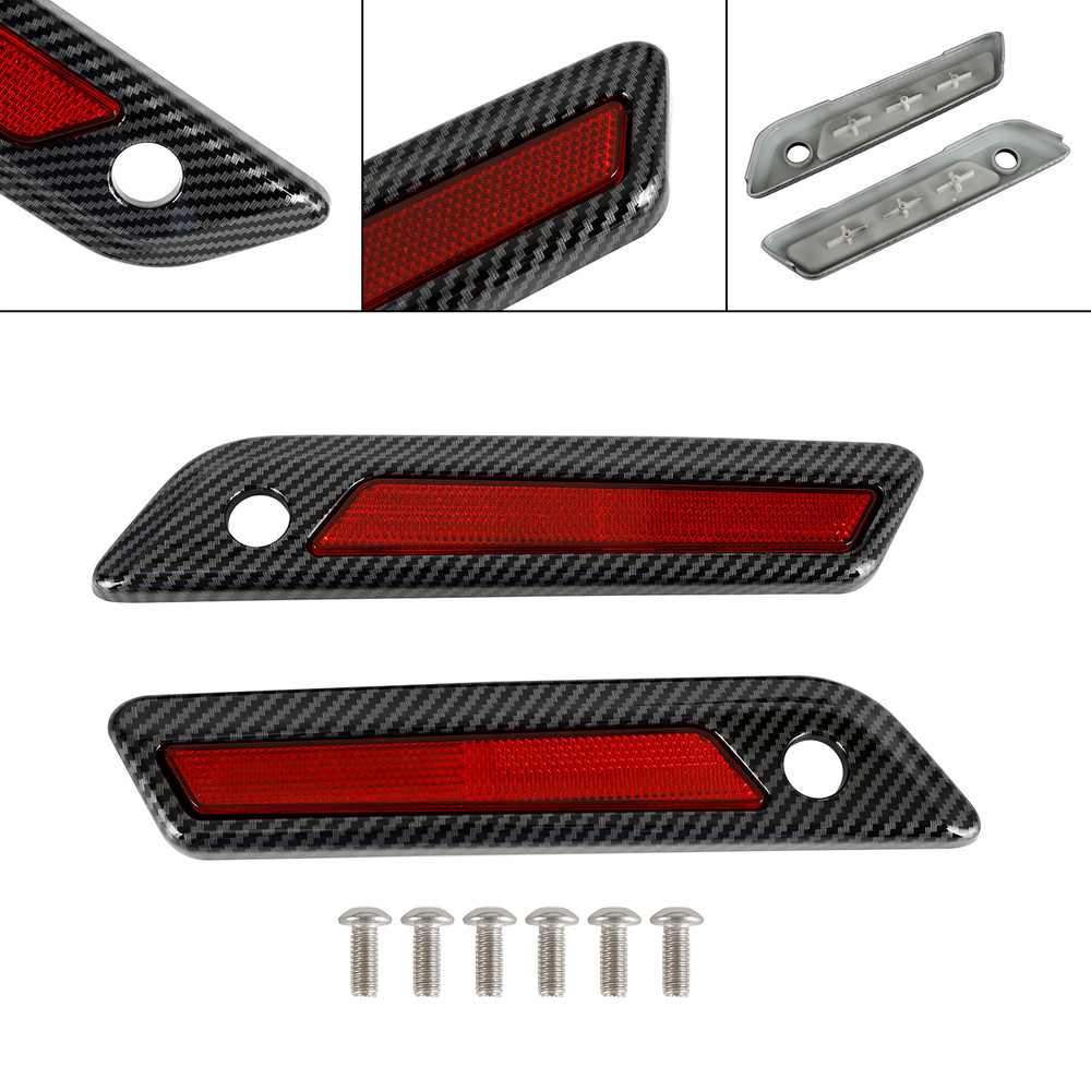 Saddlebag Latch Reflective Cover Carbon_Red For Touring Road Glide King 14-23
