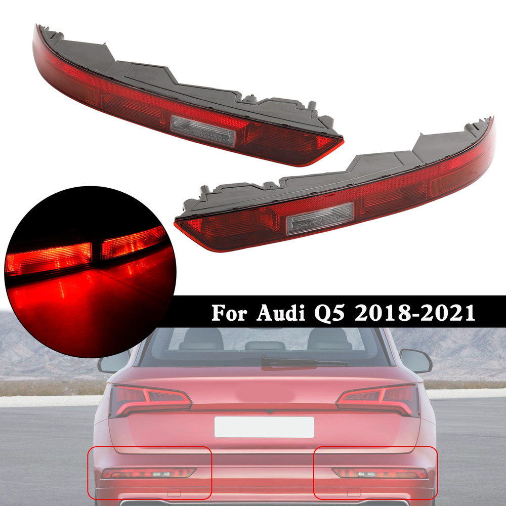 Rear L+R Side Lower Tail Brake Bumper Light 80A945069/70 For Audi Q5 2018-2021