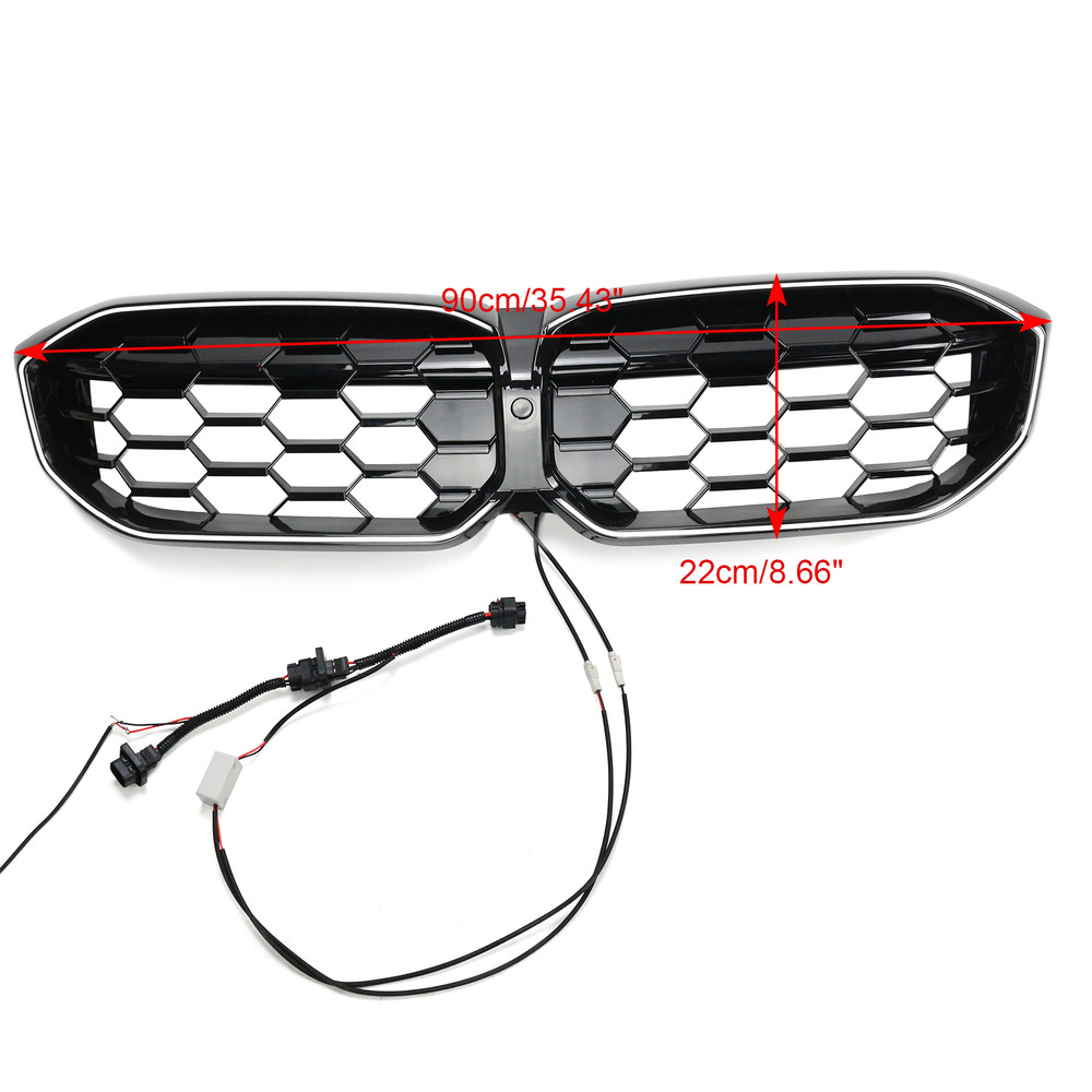 Diamond Gloss Black Front Kidney Grille Mesh Fit BMW 3 Series G20 G28 2023-2024