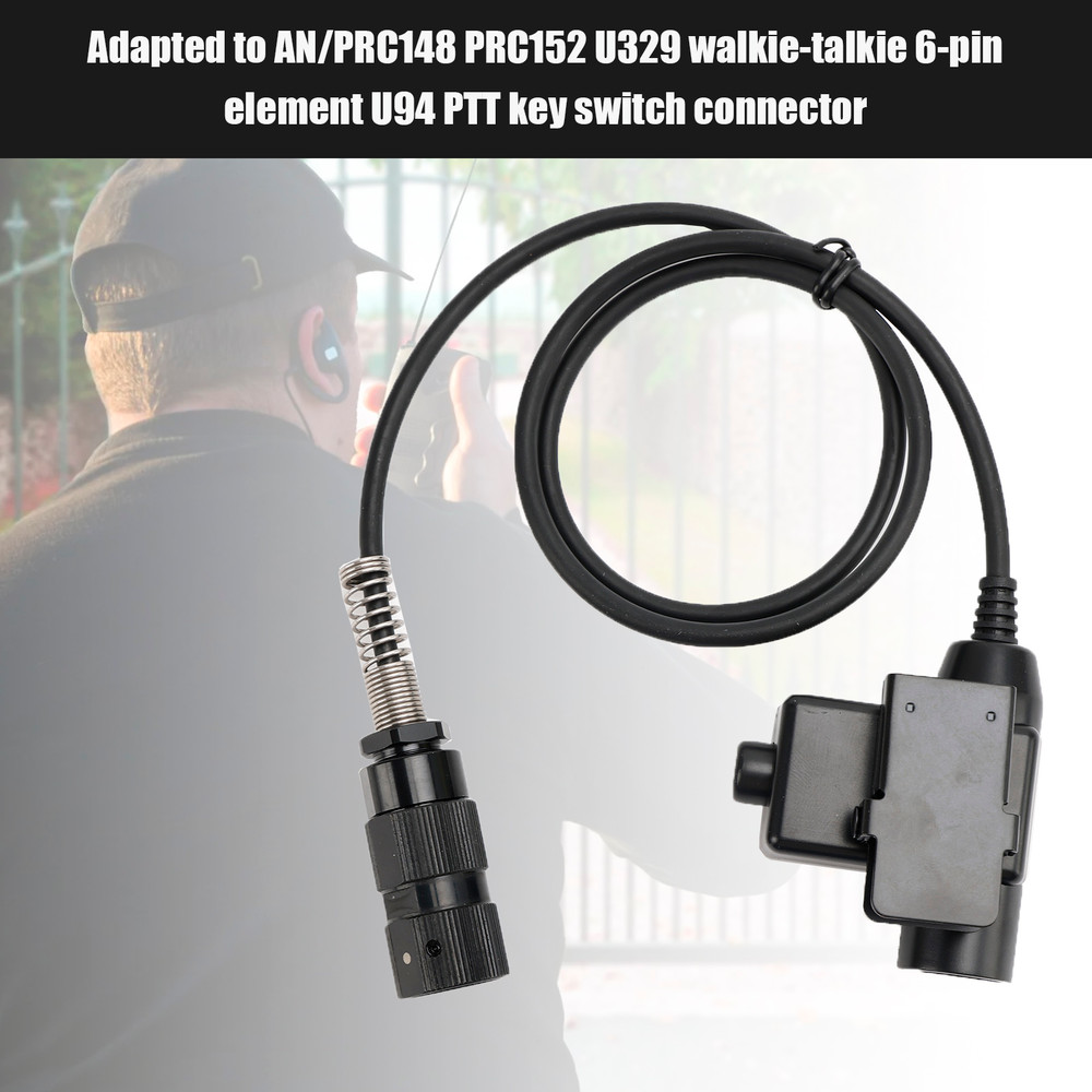 6-Pin U94 PTT Key Switch Connector For AN/PRC-152 AN/PRC-148 Radio Handle U329