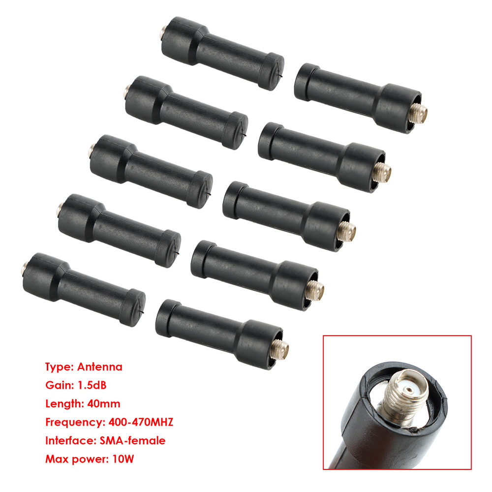10x 400-470MHZ SMA-female Car Radio Antenna for BAOFENG BF-666S BF-777S BF-888S
