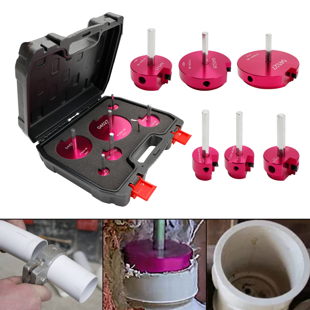 6 Piece 04529 For PPRK6 Plastic Pipe Fitting Reamer Kit For1/2" Drills