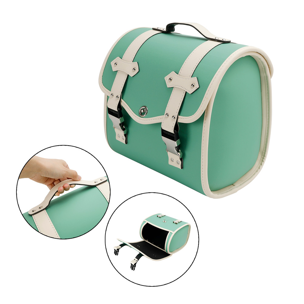 Quick Release Side Saddlebag Tool Bag Luggage Pouch Storage Green For Motorbike