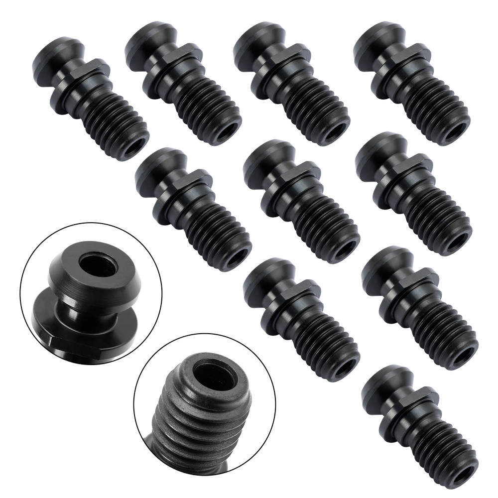 10Pcs CAT40 45 0.740" Coolant Pull Stud Retention Knob For Mazak Fadal Black