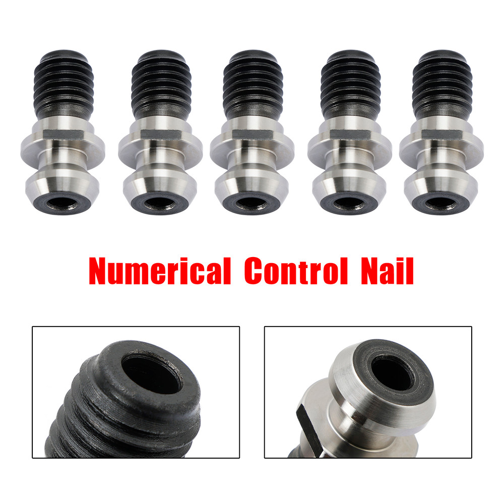 5Pcs CAT40 45 0.740" Coolant Pull Stud Retention Knob For Mazak Fadal Silver