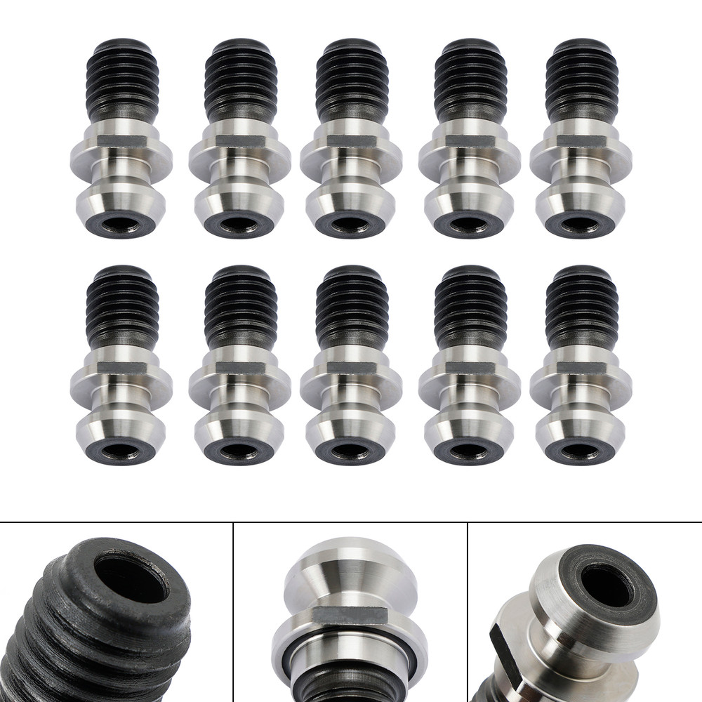 10Pcs CAT40 45 0.740" Coolant Pull Stud Retention Knob For Mazak Fadal Silver