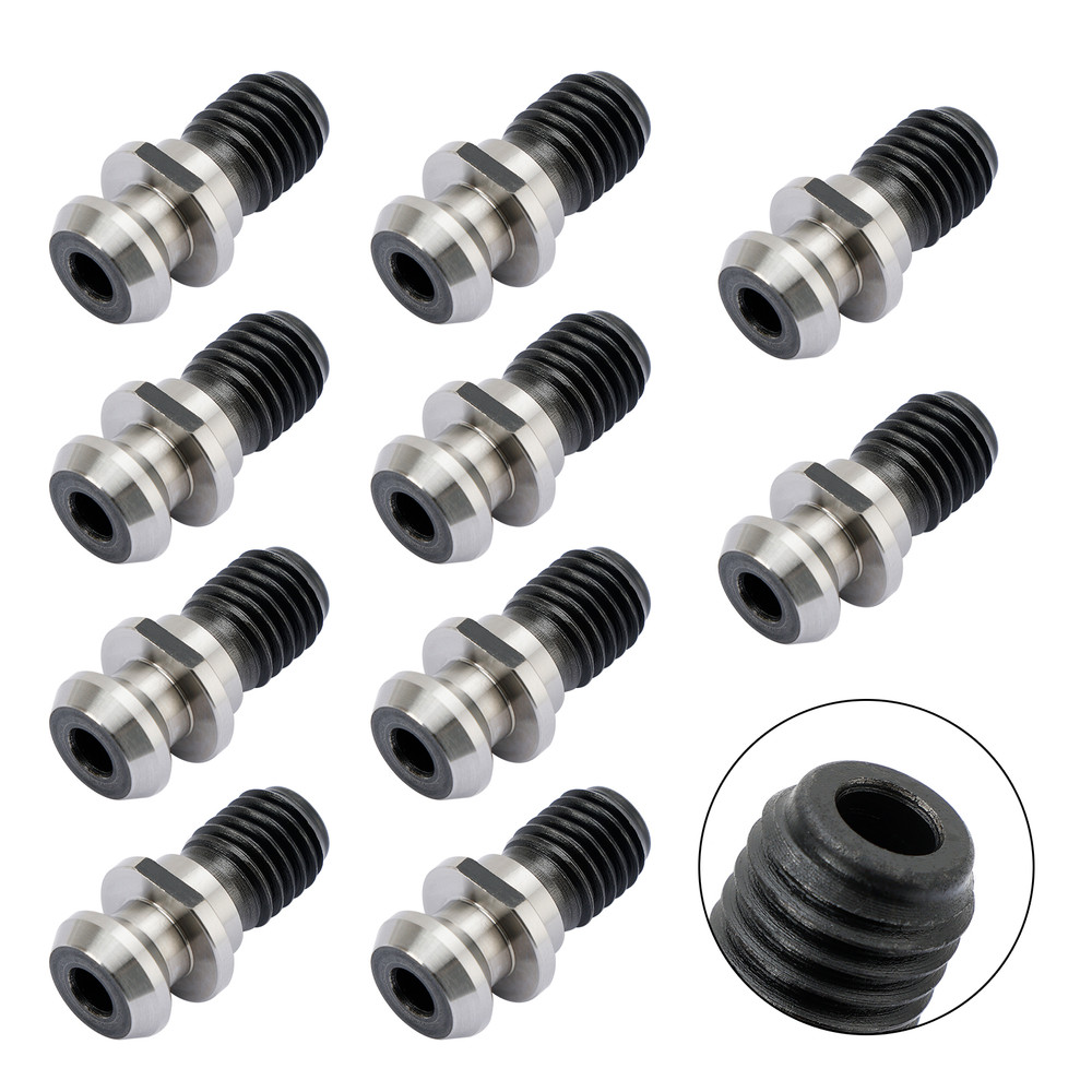10Pcs CAT40 45 0.740" Coolant Pull Stud Retention Knob For Mazak Fadal Silver