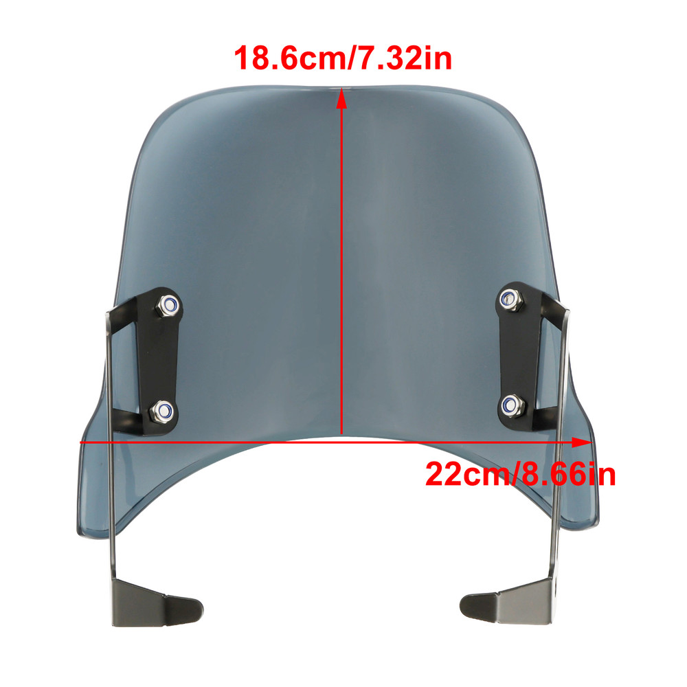 Windshield WindScreen fit for Scrambler 1200 XC XE 19-23 Street Twin 900 16-23 Gray