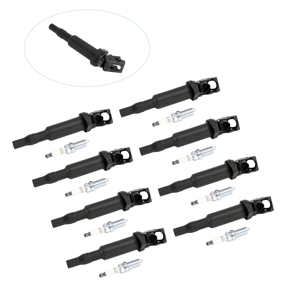 2012-2016 BMW M6 4.4L 8X Ignition Coil +Spark Plugs UF592, UF-592 Generic