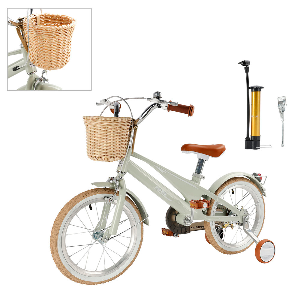16 inches Kid's Bike Child Bicycle for Ages 7-9 Years with auxiliary wheels